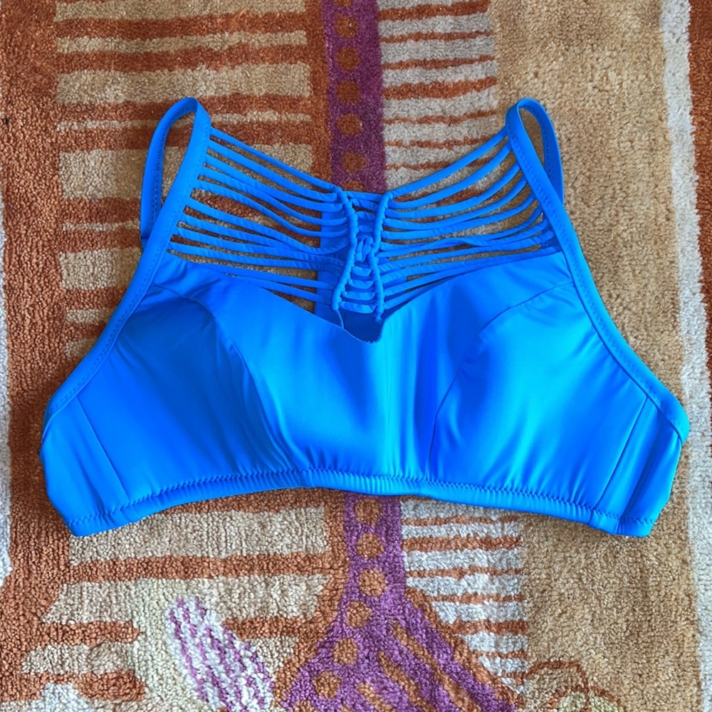 Becca Rebecca Virtue Electric Current Bikini Top SZ 1X EUC - Picture 3 of 3